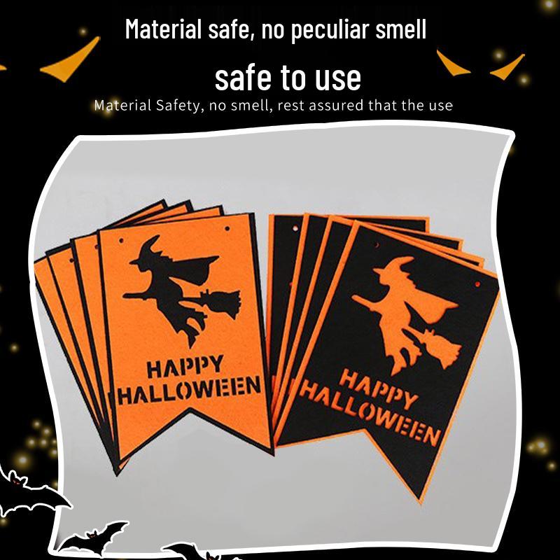 Festone Decorazione Lanterna Zucca di Halloween - Bandierine da Appendere per Atmosfera di Festa e Oggetti di Scena per Foto