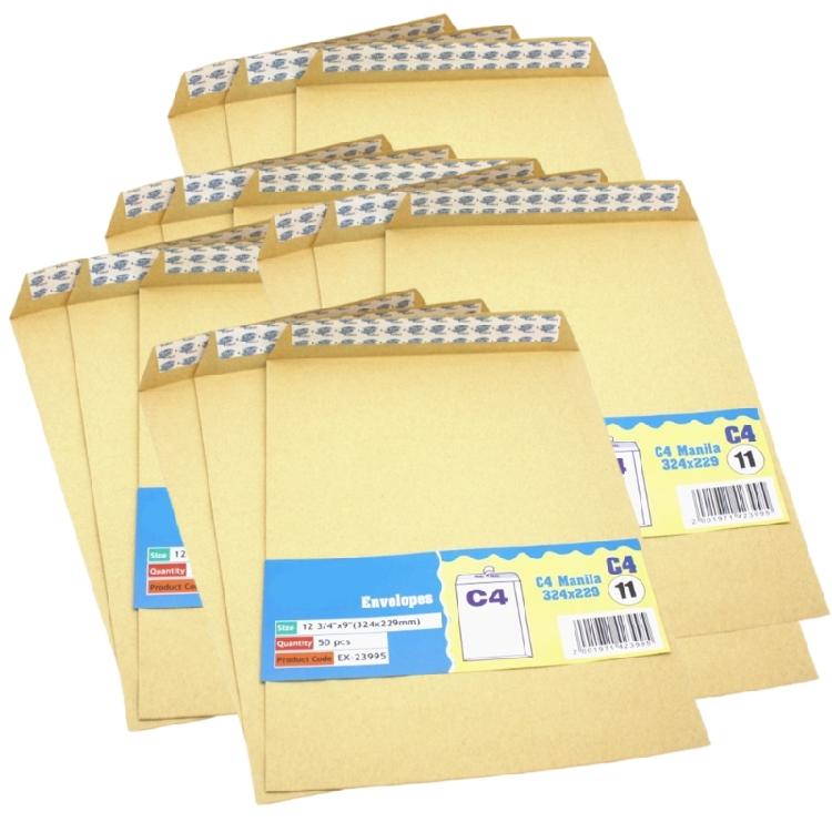 

50x/Set A 4 Brown Envelopes Self-Adhesive Envelope Skylines Envelope Large Envelope for Office for Documents 1