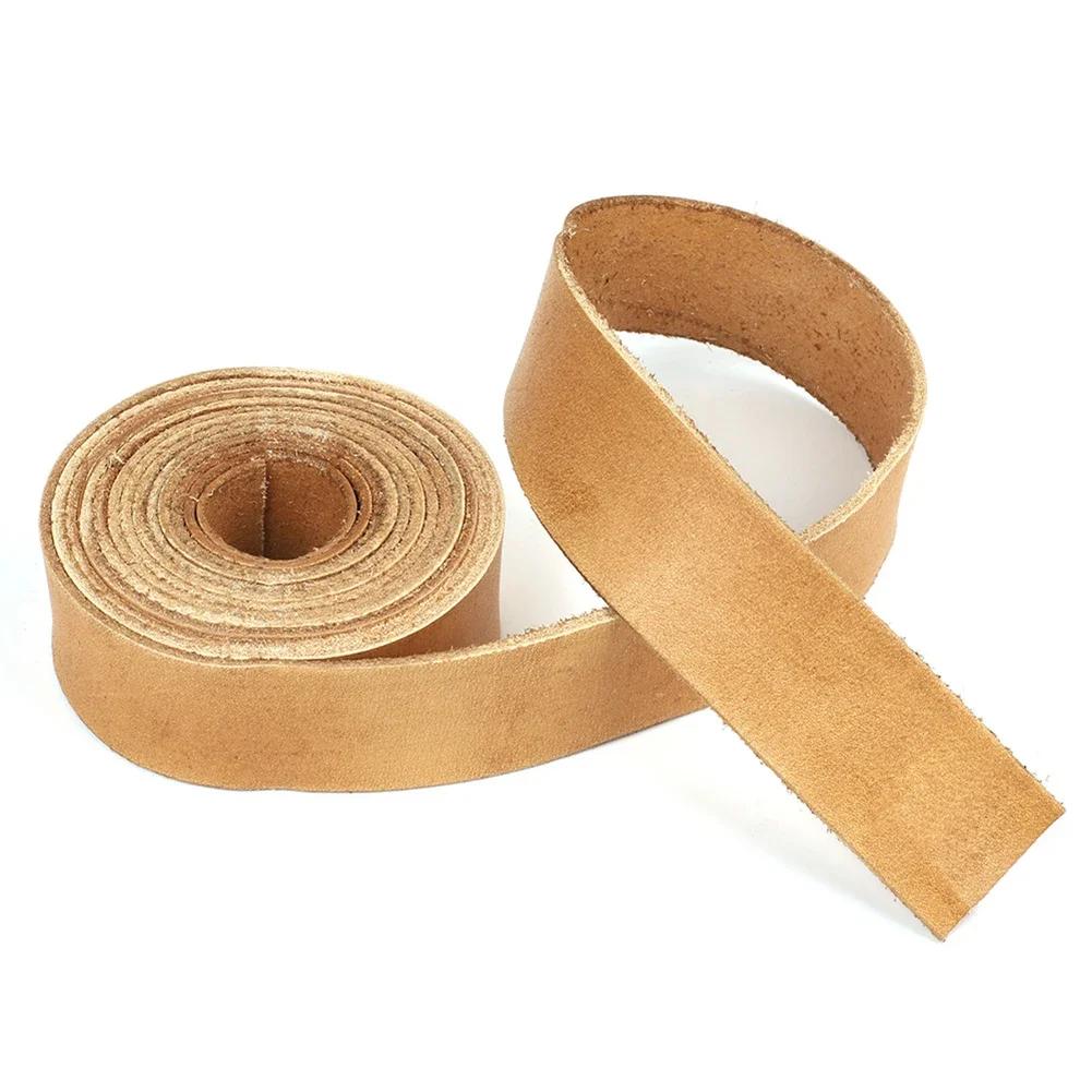 Universal 2Meters Single Sided Flat Cord Genuine Cow Leather Straps Strips DIY Clothing Making Bag Handles Belt Crafts Accessory
