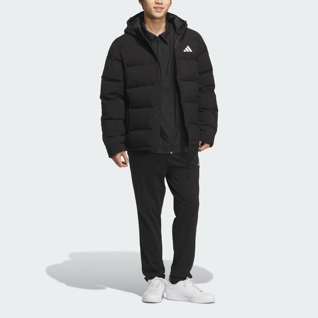 adidas Helionic Hooded Down Jacket Black KF4400
