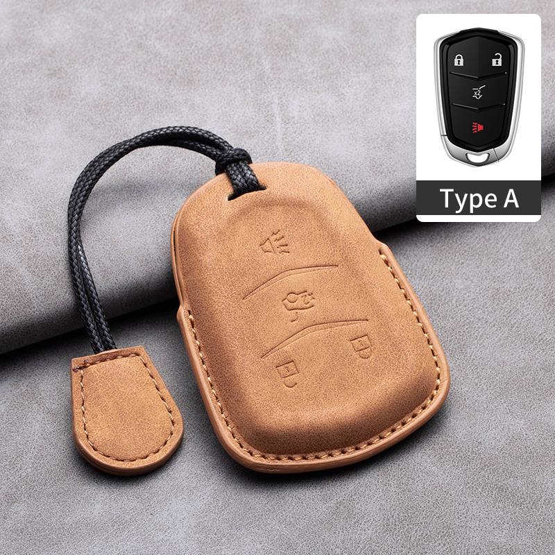 New Sheepskin Car Remote Key Cover Case Shell For Cadillac ATS-L XTS XT5 CTS CT6 ATS 28T SRX Escalade 2015 Styling Accessories
