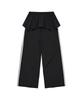 Lmr Layered Track Nylon Skirt Pants Black