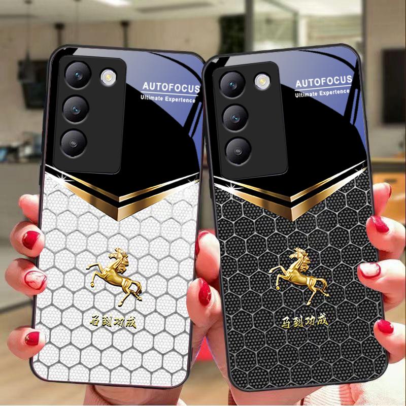 Stup de Albine Cal Pentru Y72 33S 11 03 36 96 Lite 35 16 Iqoo 12 V40 SE 5G 29 40 21 30 X80 Pro Vivo Carcasă de Telefon din Sticlă Călită Neagră