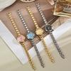 Elegante Schlichte Kleine Damenuhren Luxus Gold Armbanduhren für Frauen Damen Quarzuhren Mädchen Montre Femme Dropshipping