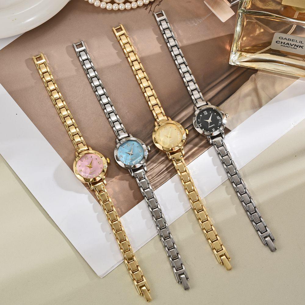 Elegante Schlichte Kleine Damenuhren Luxus Gold Armbanduhren für Frauen Damen Quarzuhren Mädchen Montre Femme Dropshipping