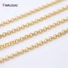 14k Gold Plated Brass 2/3/4/5.5mm Cable Link Chain Accessories For Jewellery Making, DIY Bracelet Necklace Chain Spool Wholesale