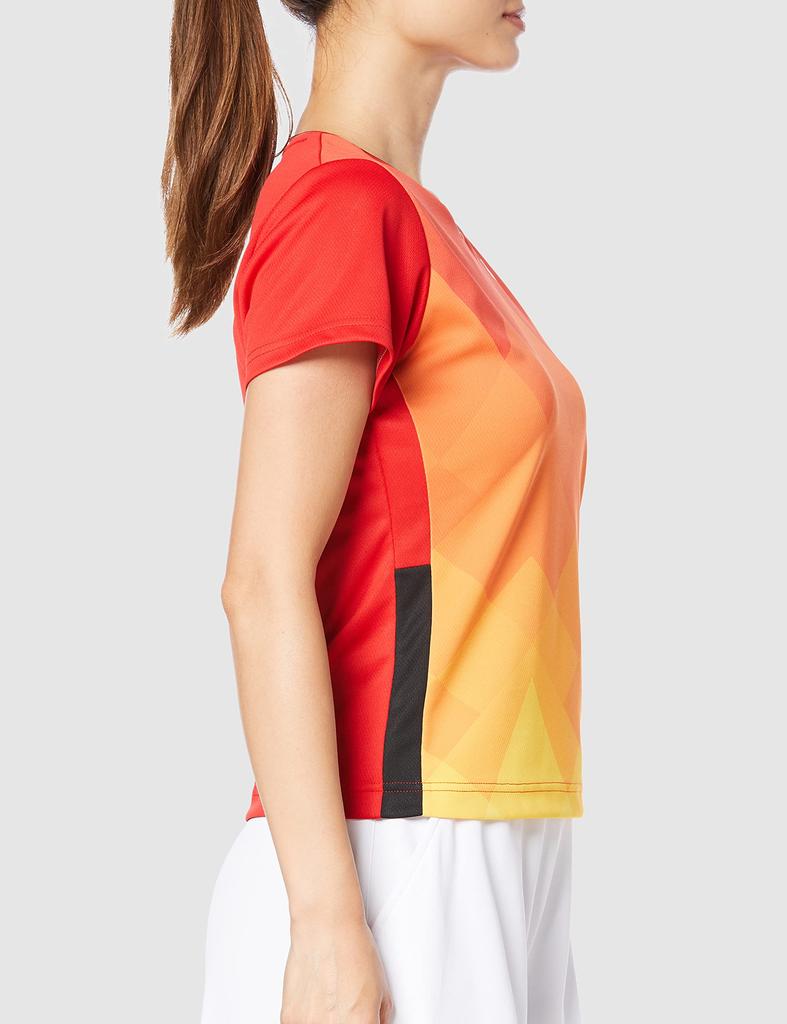 Yonex Short Sleeve Game Sunset Red Size S Women's Shirt, (496),
