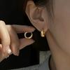 1 Pair Elegant French Style Hoop Earrings, Stainless Steel, Comfortable, Retro Sexy Design, Daily & Party Wear, Valentine'S Day Gift for Women