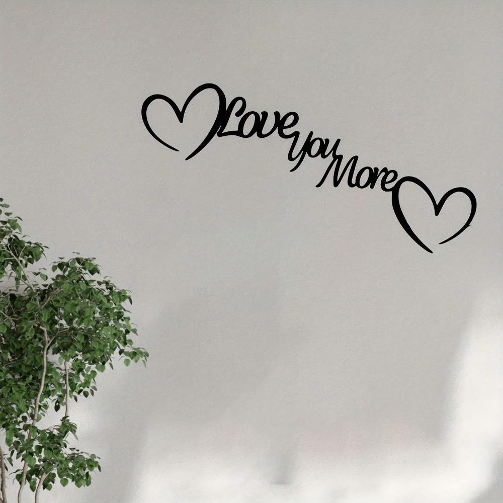 Heart Metal Wall Decor Iron Statue Rust Proof Love You More Sign Valentine Wedding Gift Halloween Christmas New Year