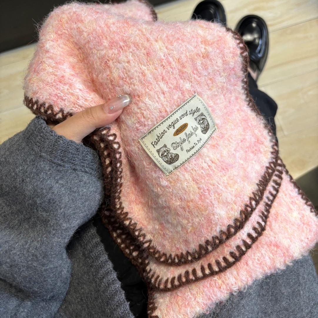 

2024 Роскошный вязаный шарф из кашемировой шерсти: Теплый Зимний Стиль, Элегантность Белого Рождества