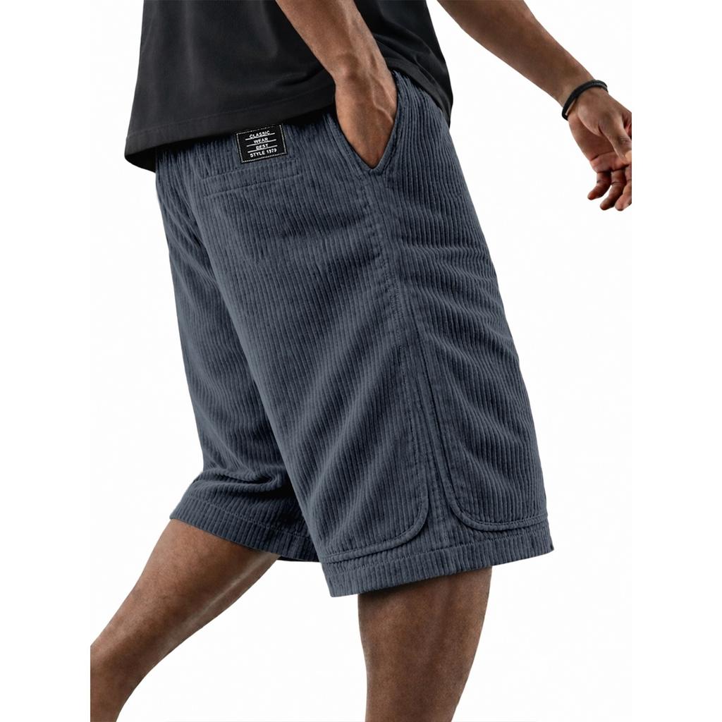 Men's -color Casual Corduroy Loose Five-inch Length Shorts - Men's Breathable And Comfortable Sports Shorts