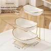 Elegant Three-Tier Ceramic Serving Platter