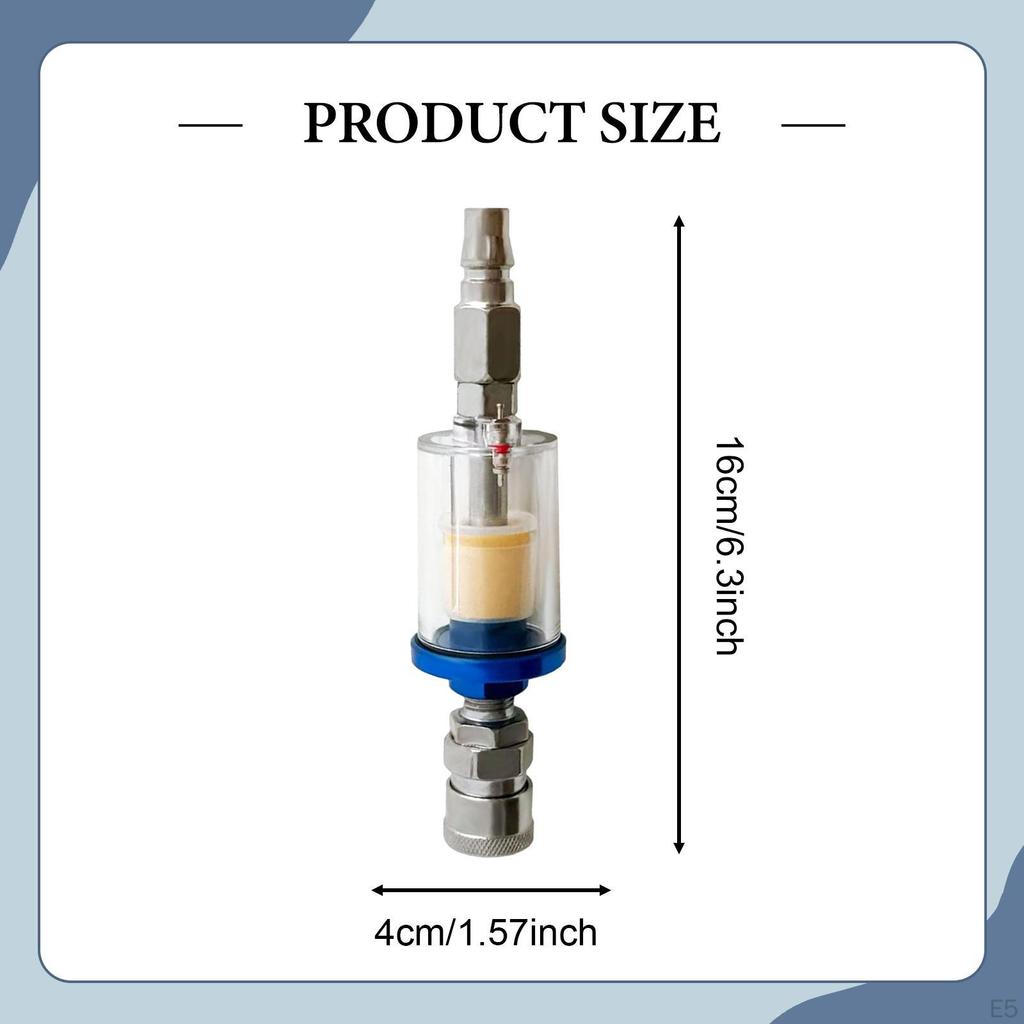 Oil Water Separator 1/4 inch NPT Moisture Includes 2 PTFE Tapes Protect Pneumatic Tools