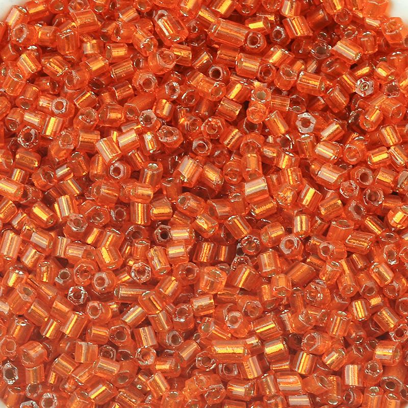 

Посеребренные 2,5 мм цветные стеклянные бусины-бисер для изготовления браслетов своими руками и проектов бисероплетения Diameter 2.5mm, Length 3mm, Hole 1mm, 50g/pack