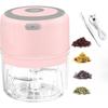 Elektrischer Mini-Knoblauchhacker Tragbarer Kabelloser Gemüsemixer, Zwiebelhacker mit USB-Aufladung für Babynahrung, Chili, Kräuter