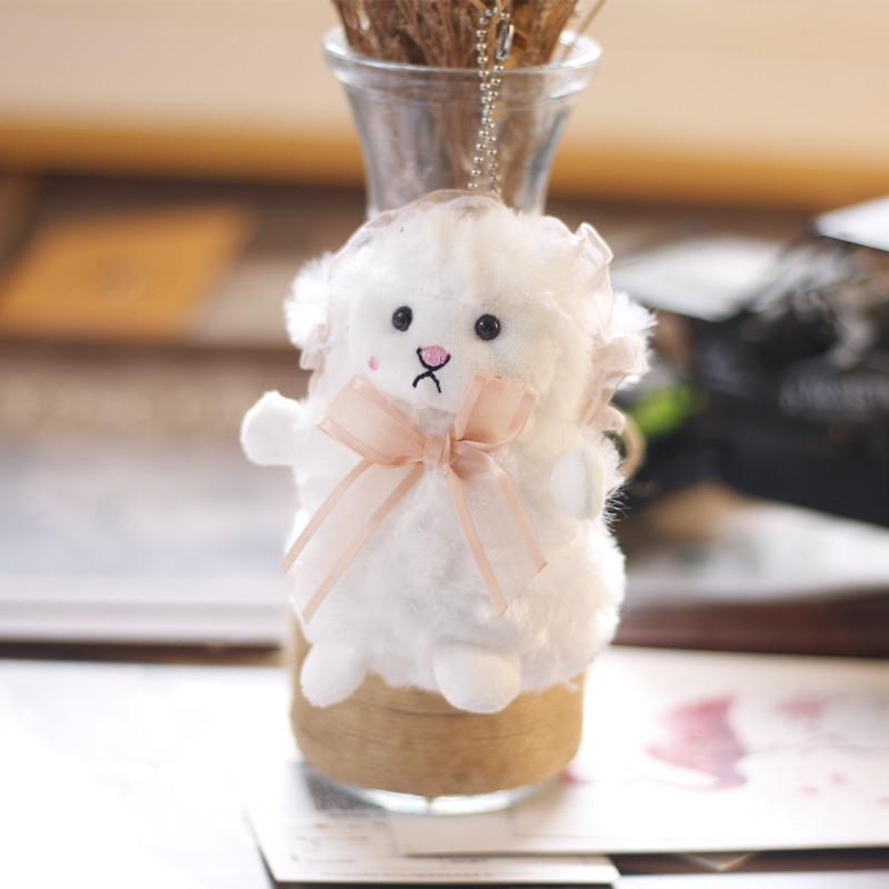 

Милая милая подвеска в виде овечки Лолиты, плюшевая игрушка, маленький овен, школьный рюкзак, подвесное украшение, брелок в виде маленькой овечки 12 cm