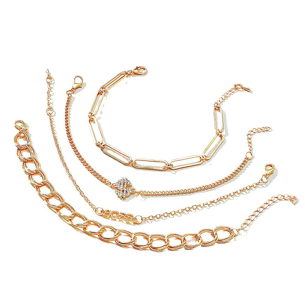 European & American Diamond Butterfly Multi-layer Anklet - Creative Retro Beach Jewelry