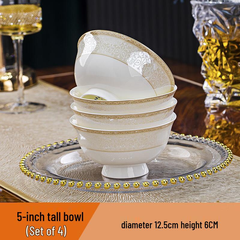 

Roman Romance European Style Bone China High-Footed Bowls