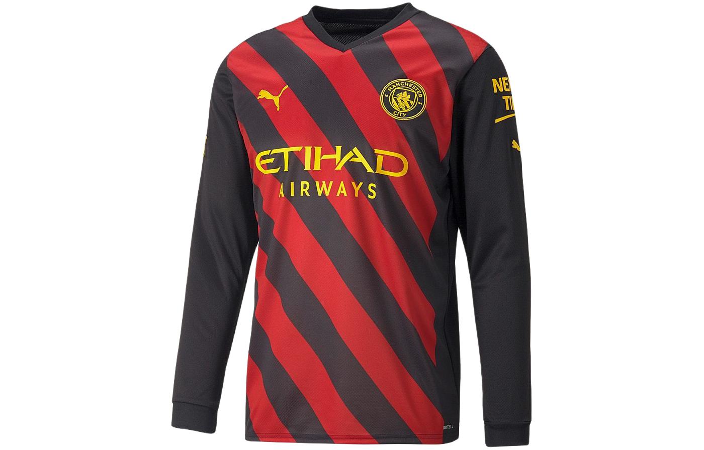 PUMA Manchester City 22/23 Replica LS Away Shirt Soccer Jersey Men s PUMA Black 765723-02 L