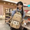 Schoolbag cute college style backpack male junior high school student schoolbag female large capacity laptop bag Korean version tide