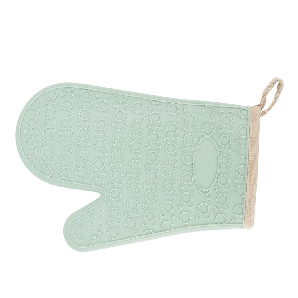 Silicone Oven Mitt High Temperature Resistant Waterproof Slip Proof Kitchen Baking Glove with