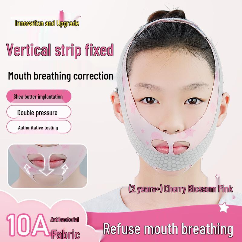 Children s Mouth Breathing Corrector: Anti-Snoring Sleep Strap to Prevent Open Mouth and Correct Adenoid Face Pink Large [8 years - Adult] Vertical Closure
