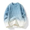 Men's Gradient Trendy Thick Knit Pullover Sweater
