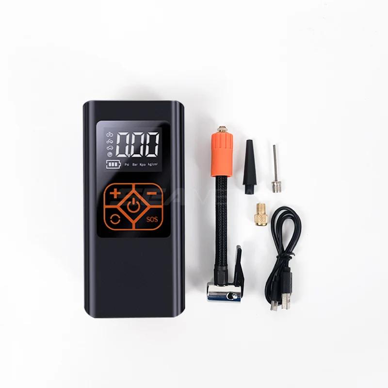 Pompă de aer pentru mașină fără fir de 4000 mAh, mini pompă electrică portabilă pentru anvelope, compresor de aer, afișaj digital portabil, pompă de încărcare, iluminare