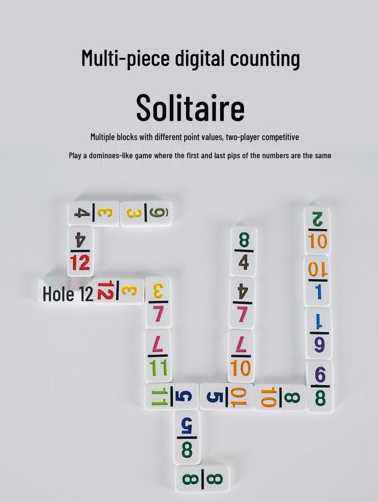 Cross Mexico Train Domino Set: Educational Building Blocks & Interactive Board Game for Children & Adults