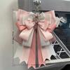 Anime DIY Itabag Double Layer Bow Ribbon Pendant Lolita Handbag Soft Durable Bag for School Travel Cosplay