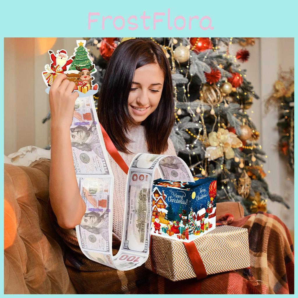 Deep Christmas Blue Theme Pattern Gift Box Holiday Decoration Prop Atmosphere