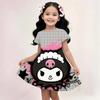 Sanrio Summer Dress Fashion Cartoon Cute Cinnamoroll Hello Kitty 3D Printing Dress Kid Short Sleeve Princess Clothing Kuromi