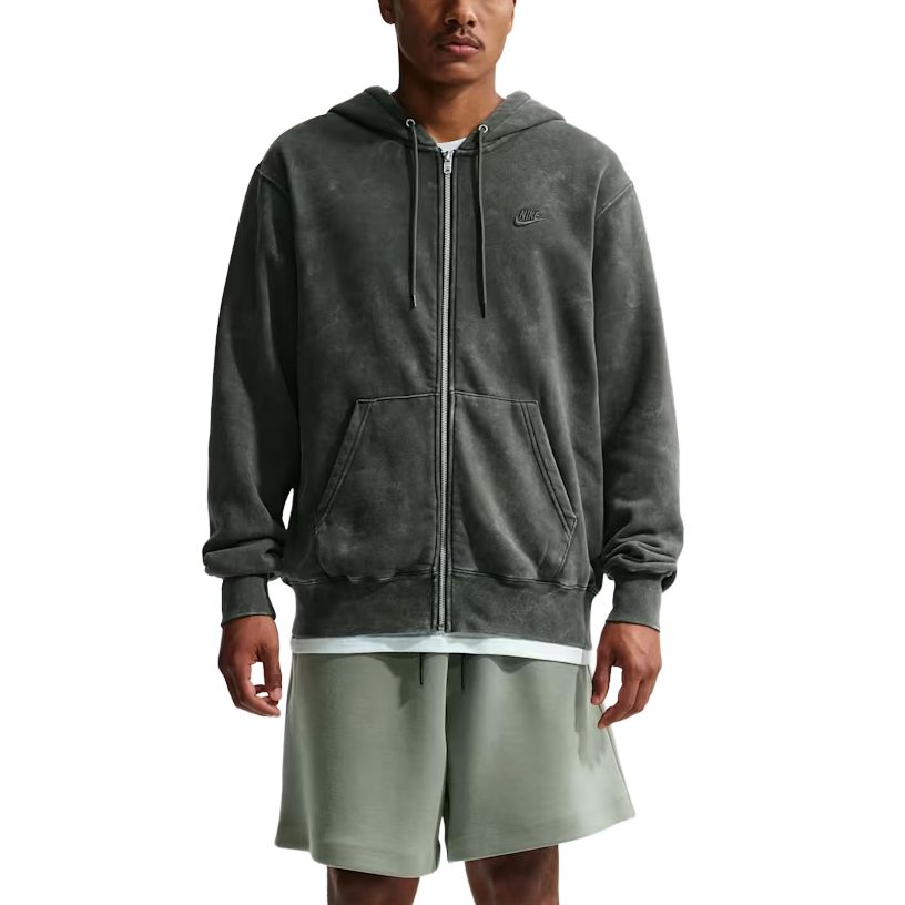 Nike Club Sweatshirts Men s Charcoal Gray/Charcoal Gray Hooded Moderate IQ6422-060 US S