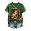 Women's Mexico Inspired V-Neck Short Sleeve Printed T-Shirt for Casual Everyday Wear