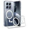 Custodia Robusta Trasparente Opaca in PC HD per Xiaomi Mi 15T 14T Pro 15 14 Ultra Pro, Cover Rigida con Ricarica Wireless Magnetica