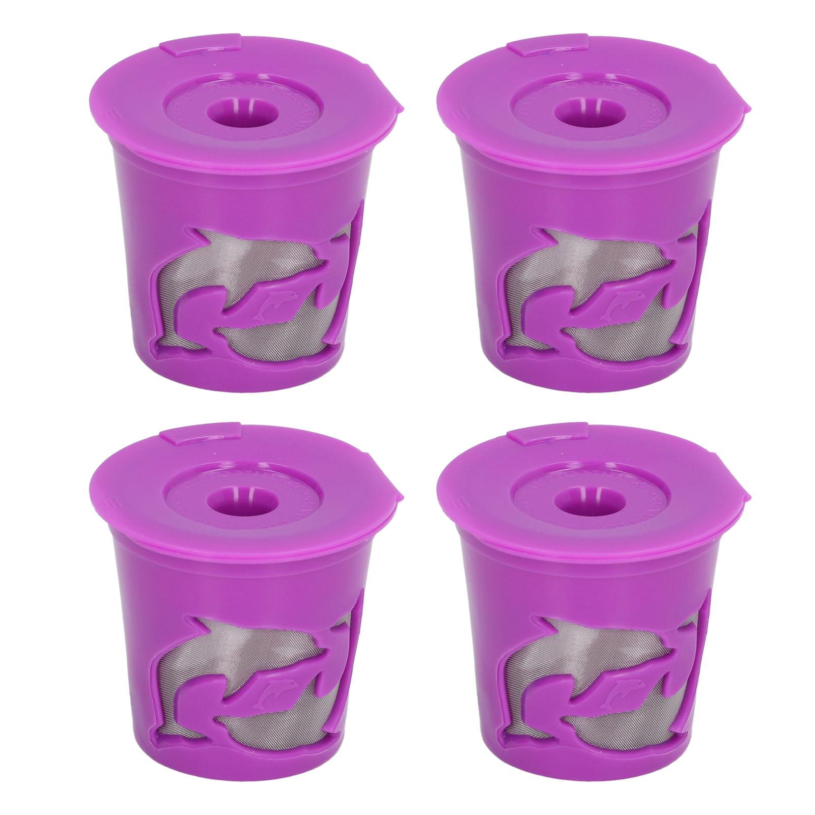 

100ML 4Pcs Refillable Reusable Coffee Capsule Cup Filter for Coffee Machine Accessories L