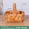 with Handle Fruit Basket Handwoven 3 Styles Wood Basket Handmade Vegetable Fruit Flowers Holder Living Room Decoration