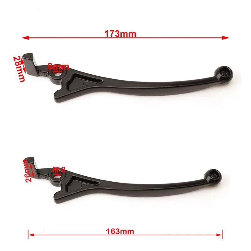 Aluminum Motorcycle Brake Clutch Levers 173mm Universal Left/Right Handle Durable Front Cycling Accessories for Outdoor Riding