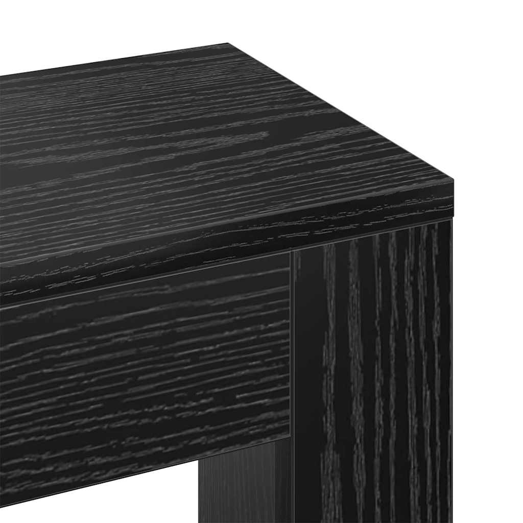 Radiator Cover Black Oak Effect 104 X 20 X 82 Cm