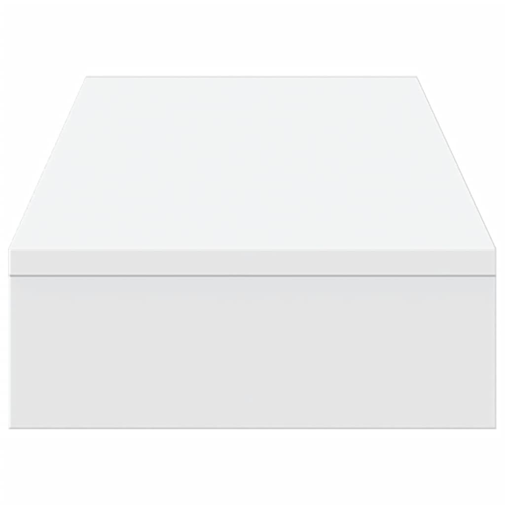 Dual Monitor Stand White 100 X 27 X 10 Cm Engineered Wood