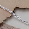 SUMENG 2024 New 4mm Silver Color Chain Male Twisted Rope Bracelet High Top Quality Fashion Jewelry For Women Men  Gifts