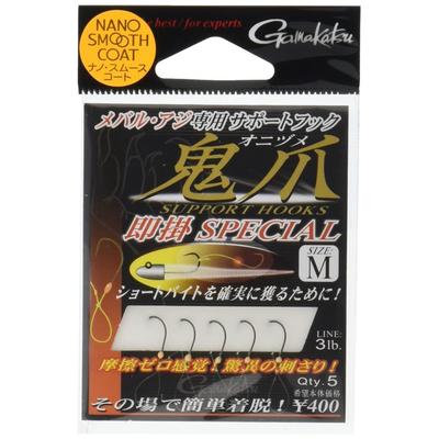 Gamakatsu Assist Hook Support Hook Onikuku Sokkake Special M 5pcs 42288 Silver