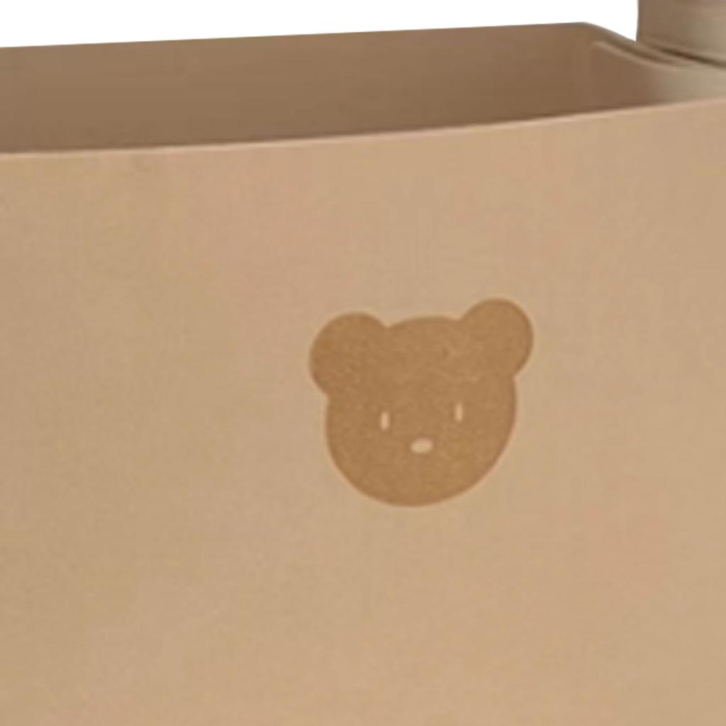 Felt Storage Basket with Handles Foldable Laundry Snacks Toys Clothes Bin for Home Desktop Bear