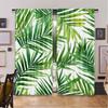 Set Of 2 Plant Curtain Tropical Palm Leaves Natural Feelings Suitable Living Room Bedroom Kitchen Bathroom Polyester Ideal For Great