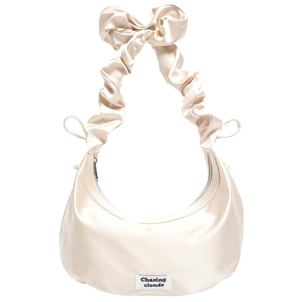 Fashionable Pleated Cloud-shaped Bag, Large Capacity Dumpling Bag, Diagonal Crossbody Bag