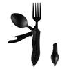4 in 1 Camping Utensilien Edelstahl Faltbar Abnehmbar Multifunktions Multitool Messer für