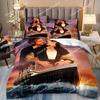 Juego de Ropa de Cama con Diseño del Barco Titanic Océano Impresión 3D Funda Nórdica para Niños Funda de Almohada Dormitorio Niños Niñas Doble Queen King Juego de Cama