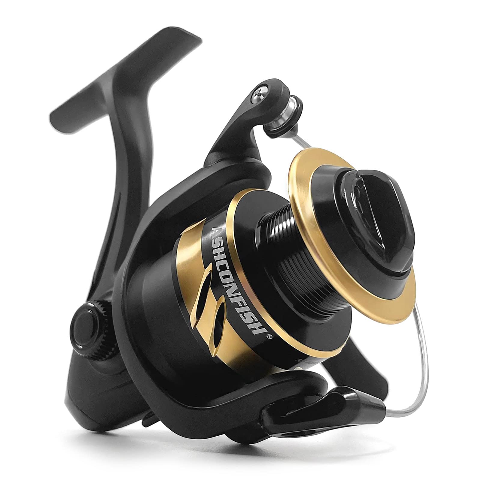 

Ashconfish AF1000 Lightweight Spinning Reel with PE Line for Salt and Freshwater Fishing