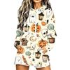 Women's Casual Long Sleeve Halloween Print Hoodie Pullover Top