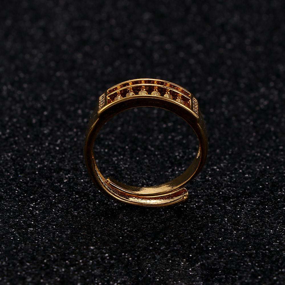 Stainless Steel for Unisex Counting Frame Shape Opening Ring Titanium Rings Abacus Ring Finger Ring